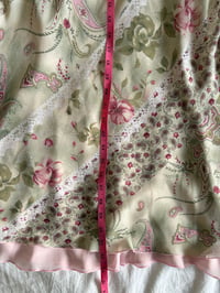 Image 5 of Vintage Y2K green floral and paisley pink double hem fairy midi skirt 