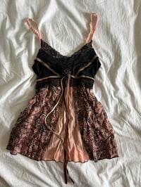 Image 1 of Vintage Y2K black and pink patchwork fairy cami 