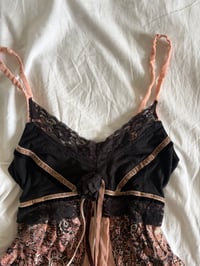 Image 2 of Vintage Y2K black and pink patchwork fairy cami 