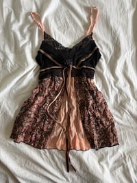 Image 7 of Vintage Y2K black and pink patchwork fairy cami 