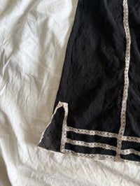 Image 5 of Vintage 1990s black sheer lace slip cami with ribbon detail