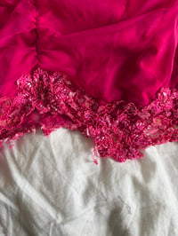 Image 5 of Vintage Y2K Aftershock hot pink beaded and sequin halter neck cami