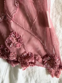 Image 4 of Vintage Y2K rare Pilot dusty pink beaded and sequin halter neck cami