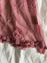 Image 6 of Vintage Y2K rare Pilot dusty pink beaded and sequin halter neck cami