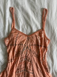 Image 2 of Vintage Y2K deadstock sequin and beaded mango colour cami 
