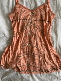 Image 3 of Vintage Y2K deadstock sequin and beaded mango colour cami 