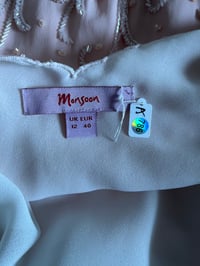 Image 5 of Vintage Y2K silk baby pink sequin and beaded top 