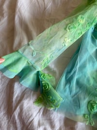 Image 5 of Vintage Y2K rare mermaid asymmetrical hem long sleeve fairy top with lace up bust detail 