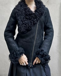 Image 3 of BLACK SHEEPSKIN LEATHER JACKET NO. 2