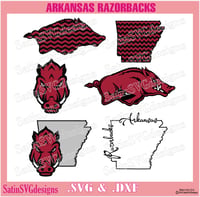 Image 1 of Arkansas Razorbacks Design SVG Files, Cricut, Silhouette Studio, Digital Cut Files