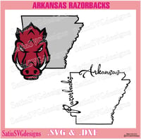 Image 3 of Arkansas Razorbacks Design SVG Files, Cricut, Silhouette Studio, Digital Cut Files