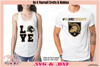 Image 2 of Army Black Knights Set Design SVG Files, Cricut, Silhouette Studio, Digital Cut Files