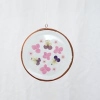 Image 2 of Pressed Flower Suncatcher Hydrangea + Viola