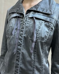 Image 3 of GREY SATIN JACKET 