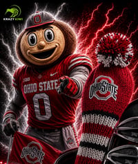 Image 1 of Ohio State custom Golf Club Cover hand knit College Football gift
