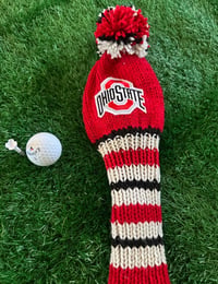 Image 5 of Ohio State custom Golf Club Cover hand knit College Football gift