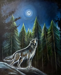 Lone Wolf Original Painting 