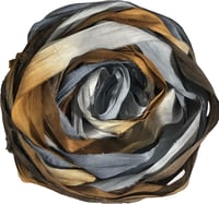 Image 2 of 10YD. HAUNTED FOREST HAND DYED SARI SILK RIBBON BY COLOR BURST SILK