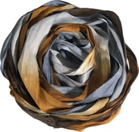 Image 3 of 10YD. HAUNTED FOREST HAND DYED SARI SILK RIBBON BY COLOR BURST SILK