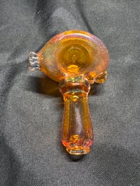 Image 2 of Dbl. Amber Purple Frit Spoon #066
