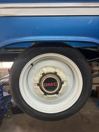 Image 1 of 66-72' Dogdish GMC Hubcap Adapters for Coy's, Boyds, Speedway or Detroit Steel Wheels Set of 4