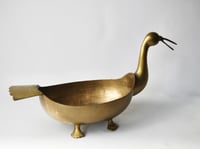 Image 2 of Mid Century Brass Duck