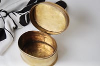 Image 4 of Vintage Brass w/Pewter Shells Trinket Box