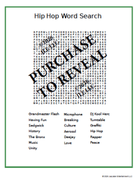 Hip Hop Word Search 1