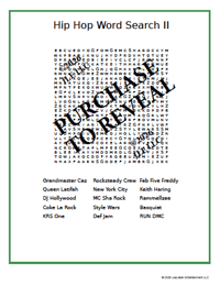 Hip Hop Word Search 2