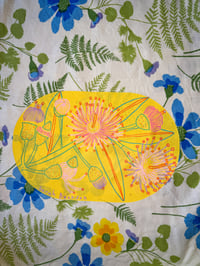 Image 1 of 11/2 Sun Shiney Yellow Ferns and Blossoms