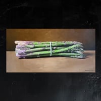 Image 1 of Asparagus - Original Oil Painting, 12” x 24”