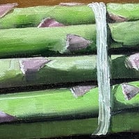 Image 3 of Asparagus - Original Oil Painting, 12” x 24”