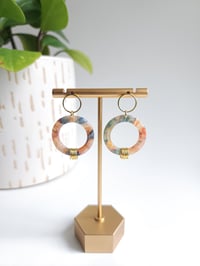 Shadow Rose Marble Hoops 