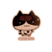 2 brain cell sticker
