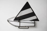 Image 2 of Vintage Stained Glass Sailboat