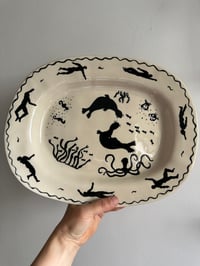 Image 1 of Oval Platter (2) - Seals and friends
