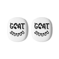 Image 2 of GOAT Graphic AirPod Max Case – Funny Retro Script Ear Cup Covers