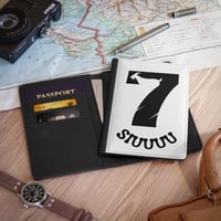 Image 2 of Goat Number 7 Passport Cover – Minimal Black & White Travel Protector
