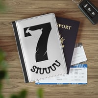 Image 1 of Goat Number 7 Passport Cover – Minimal Black & White Travel Protector