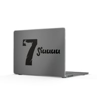 Clear MacBook Case — '7 siuuuu' Minimalist Number Graphic