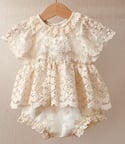 The Alice: Vintage Lace Romper.