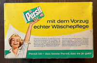Image 8 of Vtg (ca. 1950s) German (Enamel) Persil Washing Powder Advertising Sign + Unopened Box of Persil 59