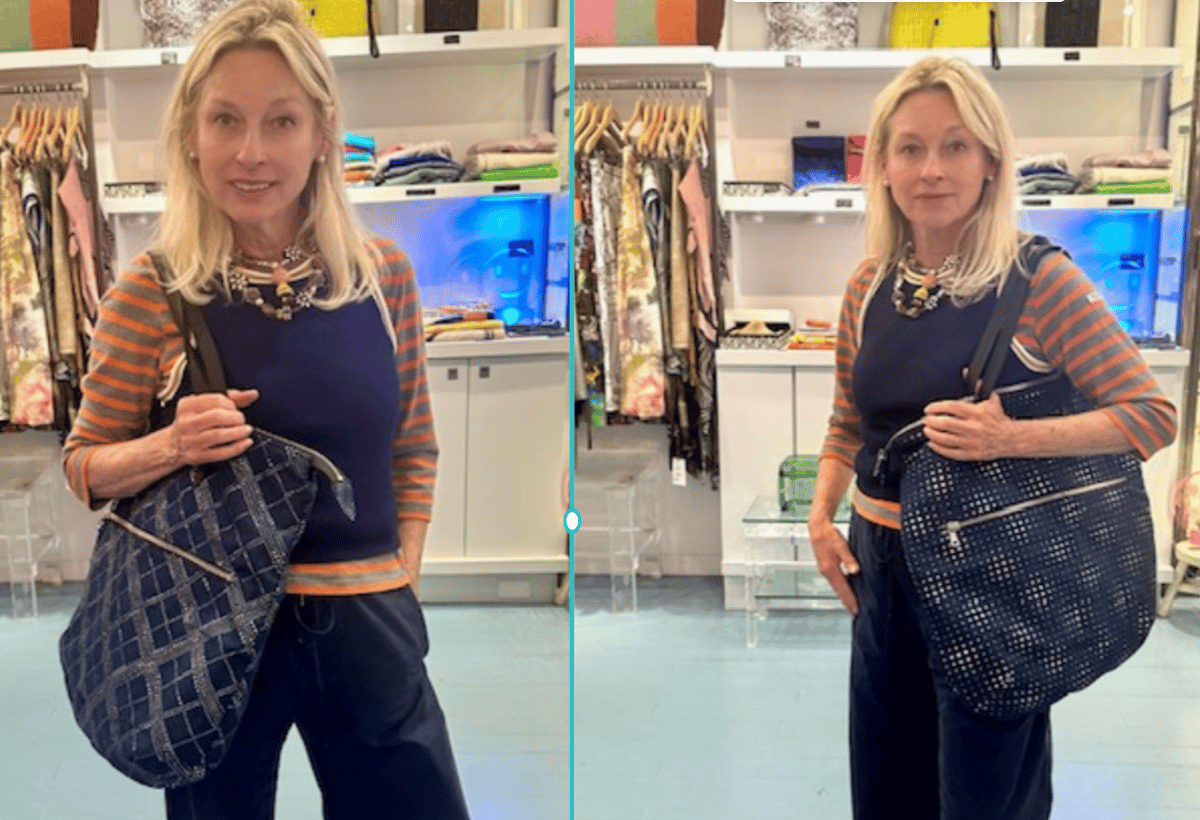 Blue Tree Bespoke Totes- Metallic Denim Drop! Two Styles - Image 1 of 4