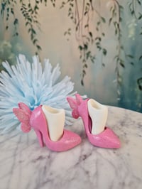 Image 2 of Pink Shoes for MiniFee – for High-Heeled Feet (Kill-Heeled Feet) red flowers