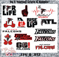 Image 1 of Atlanta Falcons Set2 NEW Design SVG Files, Cricut, Studio, Digital Cut Files