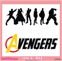 Image 3 of Avengers Hero Set Design SVG Files, Cricut, Studio, Digital Cut Files