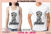 Image 2 of Avengers Infinity War End Game Thanos Glove Marvel Design SVG Files, Cricut, Digital Cut Files
