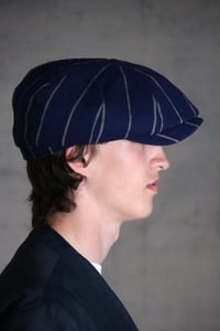 Image 3 of Albert Cap - Italian Blue Stripe
