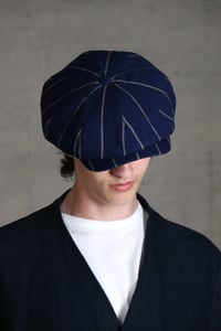 Image 1 of Albert Cap - Italian Blue Stripe