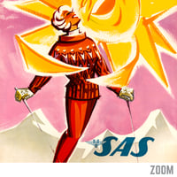 Image 3 of Snowful • Sunful • Funful Norway SAS Vintage Ski Travel Poster